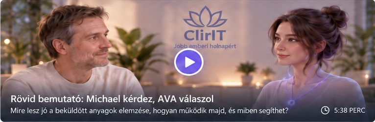 Michael és AVA beszélgetnek a beküldött anyagok elemzéséről.